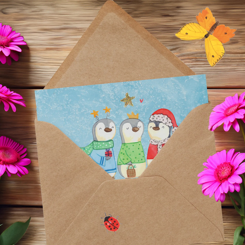 Deluxe Karte Winterzeit Heilige drei Könige Klappkarte, Grußkarte, Glückwunschkarte, anlasskarte, doppelkarte, faltkarte, Wintermotiv, Heiligabend, Advent, Nikolaus, Weihnachtsdeko, Weihnachten, Winter, Weihnachtsmann, Weihnachtstage, Heilige Drei Könige, Weihnachtszeit