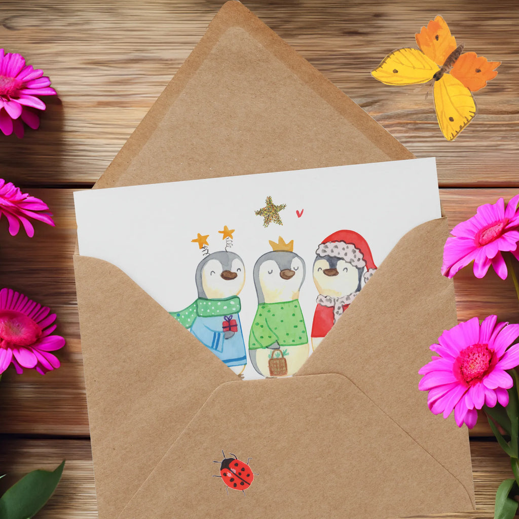 Deluxe Karte Winterzeit Heilige drei Könige Klappkarte, Grußkarte, Glückwunschkarte, anlasskarte, doppelkarte, faltkarte, Wintermotiv, Heiligabend, Advent, Nikolaus, Weihnachtsdeko, Weihnachten, Winter, Weihnachtsmann, Weihnachtstage, Heilige Drei Könige, Weihnachtszeit