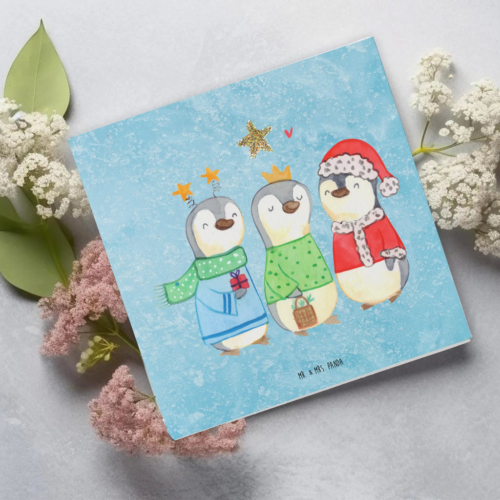 Deluxe Karte Winterzeit Heilige drei Könige Klappkarte, Grußkarte, Glückwunschkarte, anlasskarte, doppelkarte, faltkarte, Wintermotiv, Heiligabend, Advent, Nikolaus, Weihnachtsdeko, Weihnachten, Winter, Weihnachtsmann, Weihnachtstage, Heilige Drei Könige, Weihnachtszeit