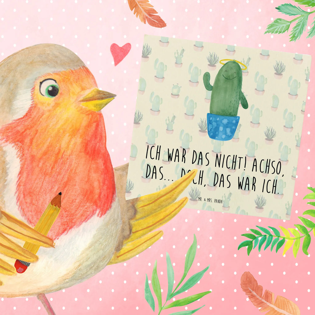 Deluxe Karte Kaktus Heilig Karte, Hochwertige Grußkarte, Geburtstagskarte, Einladungskarte, Grußkarte, Hochzeitskarte, Klappkarte, Glückwunschkarte, Hochwertige Klappkarte, Kaktus, Kakteen, Kind, Bruder, Schwester, Eltern, frech, Freundin, lustig, Schwestern, Familie, Heiligenschein