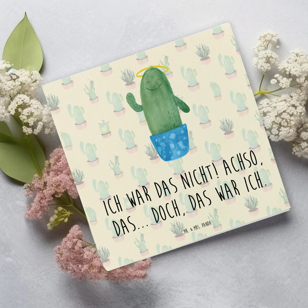 Deluxe Karte Kaktus Heilig Karte, Hochwertige Grußkarte, Geburtstagskarte, Einladungskarte, Grußkarte, Hochzeitskarte, Klappkarte, Glückwunschkarte, Hochwertige Klappkarte, Kaktus, Kakteen, Kind, Bruder, Schwester, Eltern, frech, Freundin, lustig, Schwestern, Familie, Heiligenschein