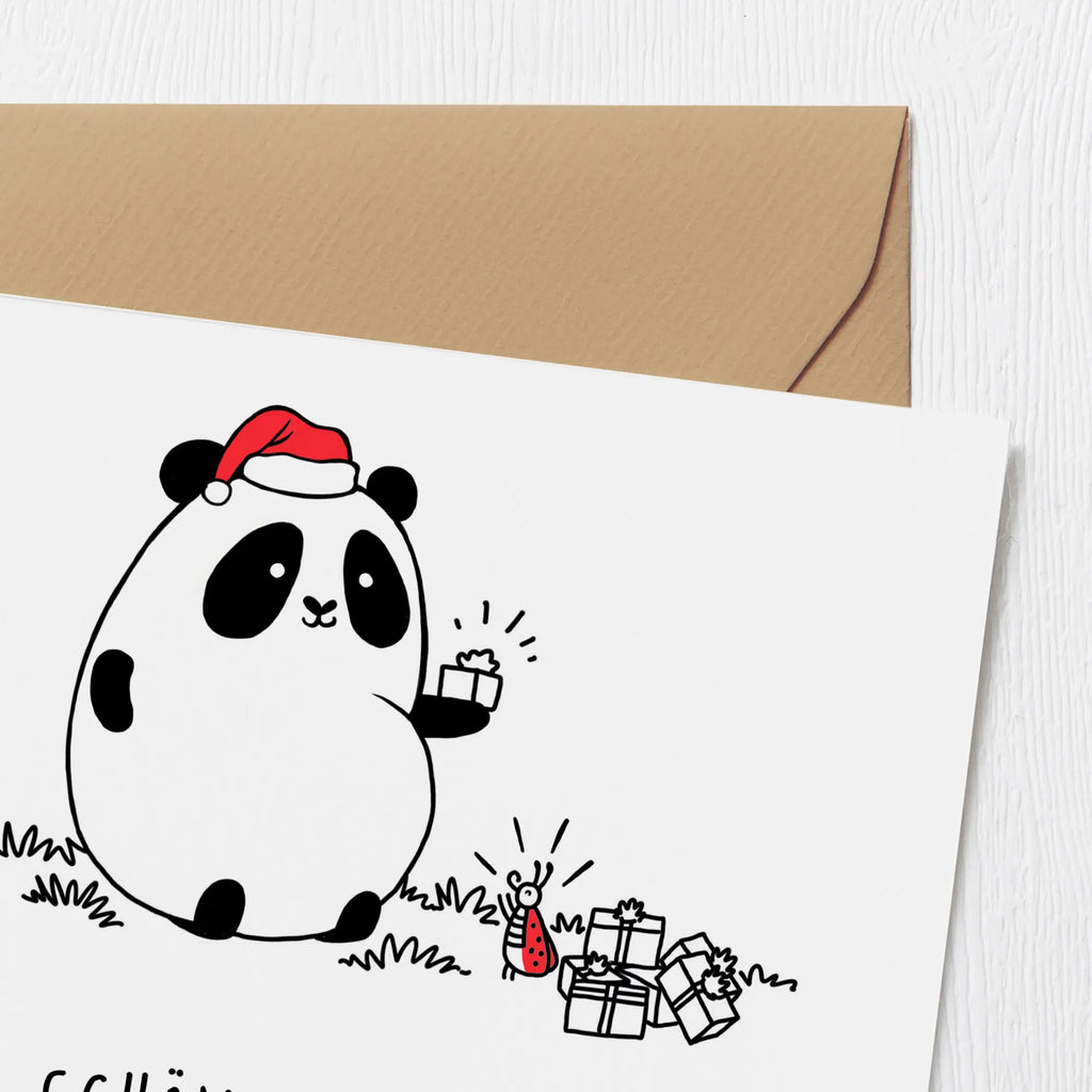 Deluxe Karte Panda Weihnachtsgeschenk Geburtstagskarte, Einladungskarte, Hochzeitskarte, Karte, Hochwertige Klappkarte, Klappkarte, Glückwunschkarte, Hochwertige Grußkarte, Grußkarte