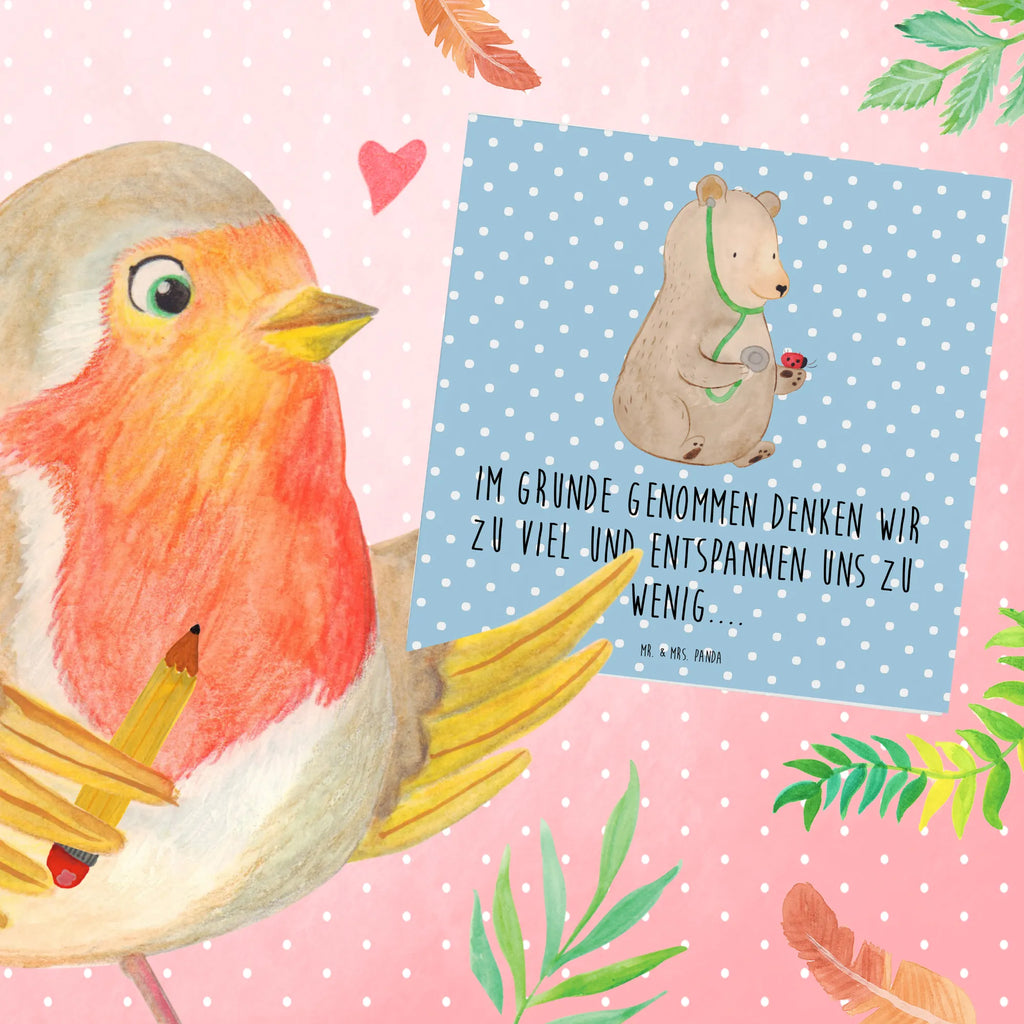 Deluxe Karte Bär Arzt Geburtstagskarte, Hochwertige Klappkarte, Hochzeitskarte, Hochwertige Grußkarte, Karte, Glückwunschkarte, Einladungskarte, Klappkarte, Grußkarte, Bär, Teddy, Teddybär, Doktor, Ärztin, Doktorin, Professor, Professorin, Arzt