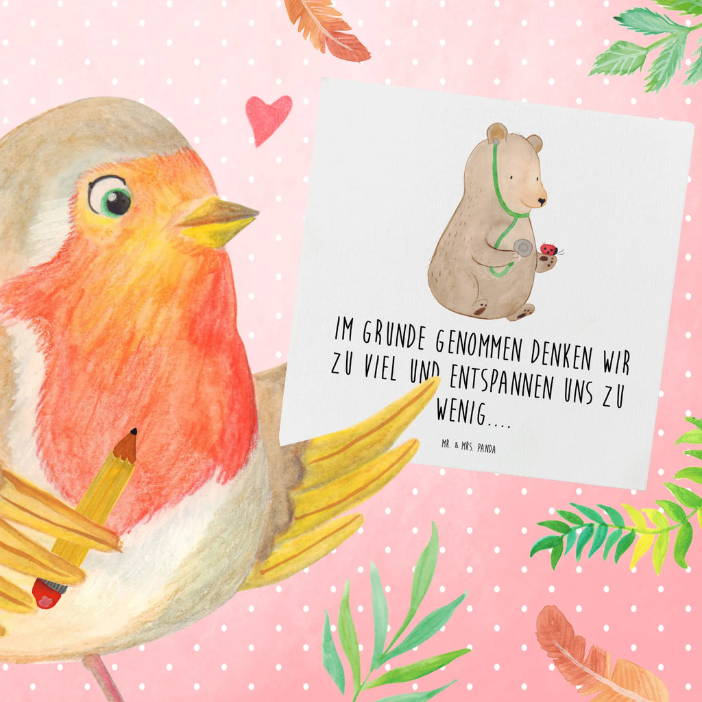 Deluxe Karte Bär Arzt Geburtstagskarte, Hochwertige Klappkarte, Hochzeitskarte, Hochwertige Grußkarte, Karte, Glückwunschkarte, Einladungskarte, Klappkarte, Grußkarte, Bär, Teddy, Teddybär, Doktor, Ärztin, Doktorin, Professor, Professorin, Arzt