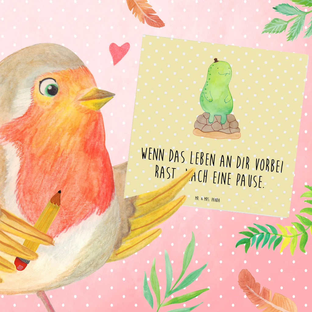 Deluxe Karte Schildkröte Pause Klappkarte, Karte, Glückwunschkarte, Einladungskarte, Hochwertige Klappkarte, Geburtstagskarte, Grußkarte, Hochwertige Grußkarte, Hochzeitskarte, Schildkröte, Achtsamkeit, achtsam, Entschleunigen