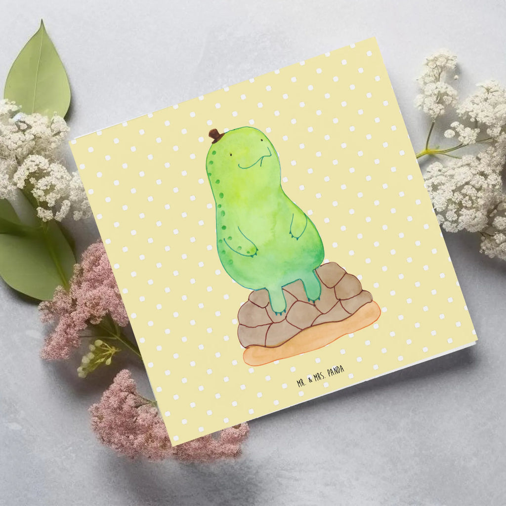 Deluxe Karte Schildkröte Pause Klappkarte, Karte, Glückwunschkarte, Einladungskarte, Hochwertige Klappkarte, Geburtstagskarte, Grußkarte, Hochwertige Grußkarte, Hochzeitskarte, Schildkröte, Achtsamkeit, achtsam, Entschleunigen
