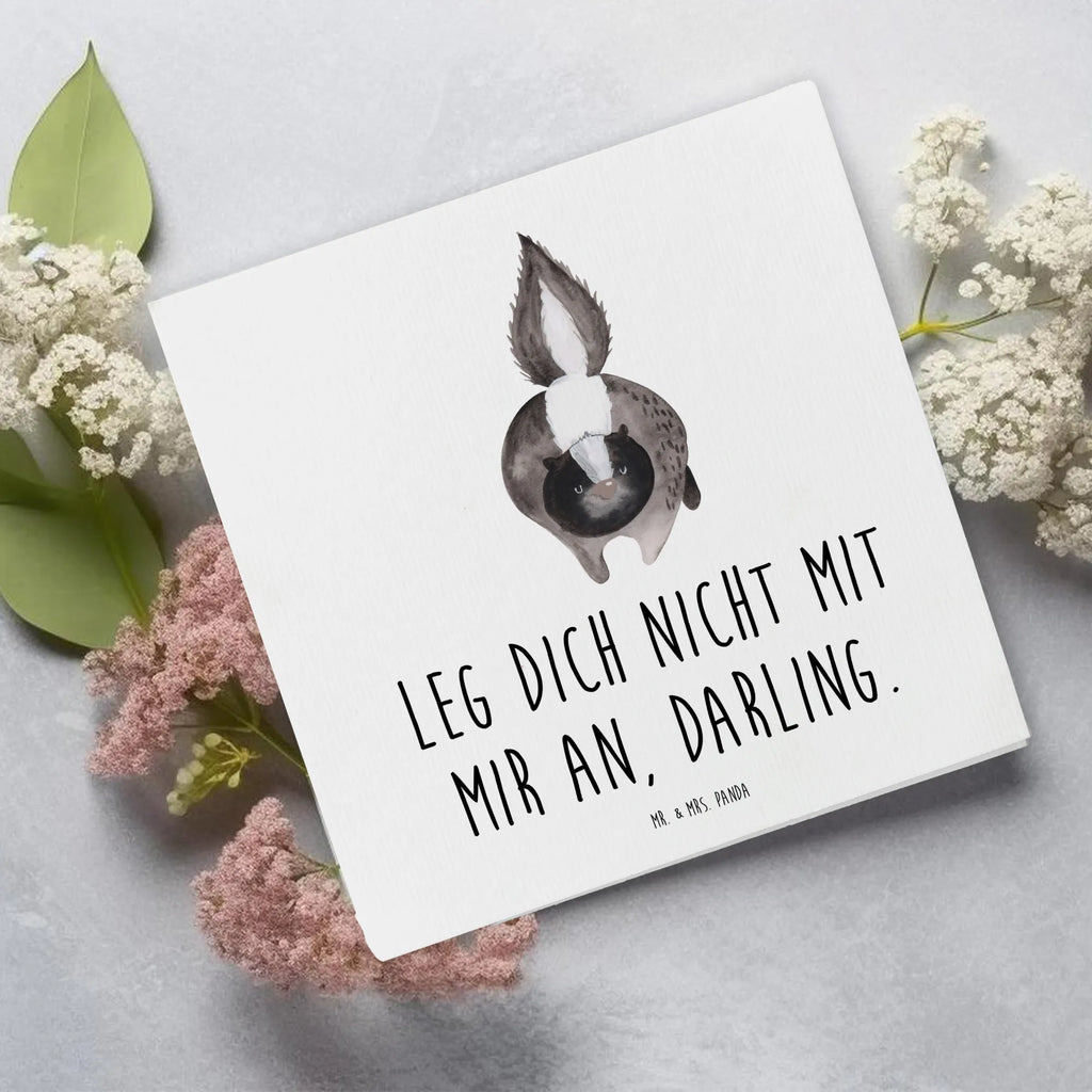 Deluxe Karte Stinktier Angriff Karte, Hochzeitskarte, Klappkarte, Grußkarte, Hochwertige Klappkarte, Geburtstagskarte, Einladungskarte, Hochwertige Grußkarte, Glückwunschkarte, Stinktier, Skunk, Stinki, Drohung, Stinker, Wildtier, wütend, Raubtier