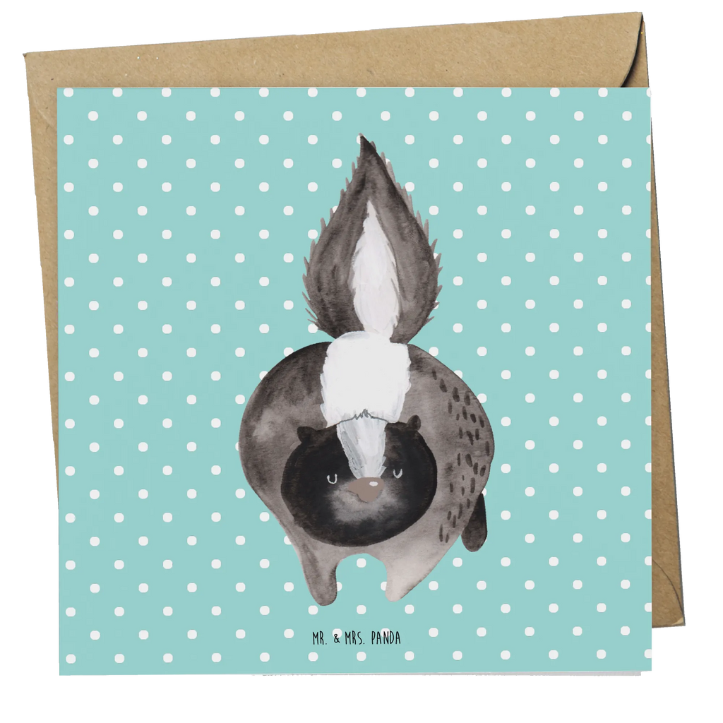 Deluxe Karte Stinktier Angriff Karte, Hochzeitskarte, Klappkarte, Grußkarte, Hochwertige Klappkarte, Geburtstagskarte, Einladungskarte, Hochwertige Grußkarte, Glückwunschkarte, Stinktier, Skunk, Stinki, Drohung, Stinker, Wildtier, wütend, Raubtier