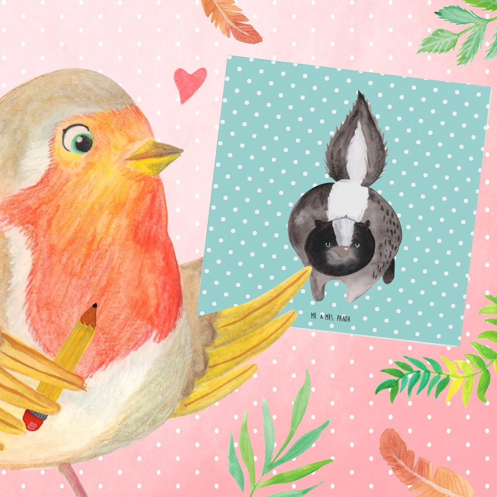 Deluxe Karte Stinktier Angriff Karte, Hochzeitskarte, Klappkarte, Grußkarte, Hochwertige Klappkarte, Geburtstagskarte, Einladungskarte, Hochwertige Grußkarte, Glückwunschkarte, Stinktier, Skunk, Stinki, Drohung, Stinker, Wildtier, wütend, Raubtier