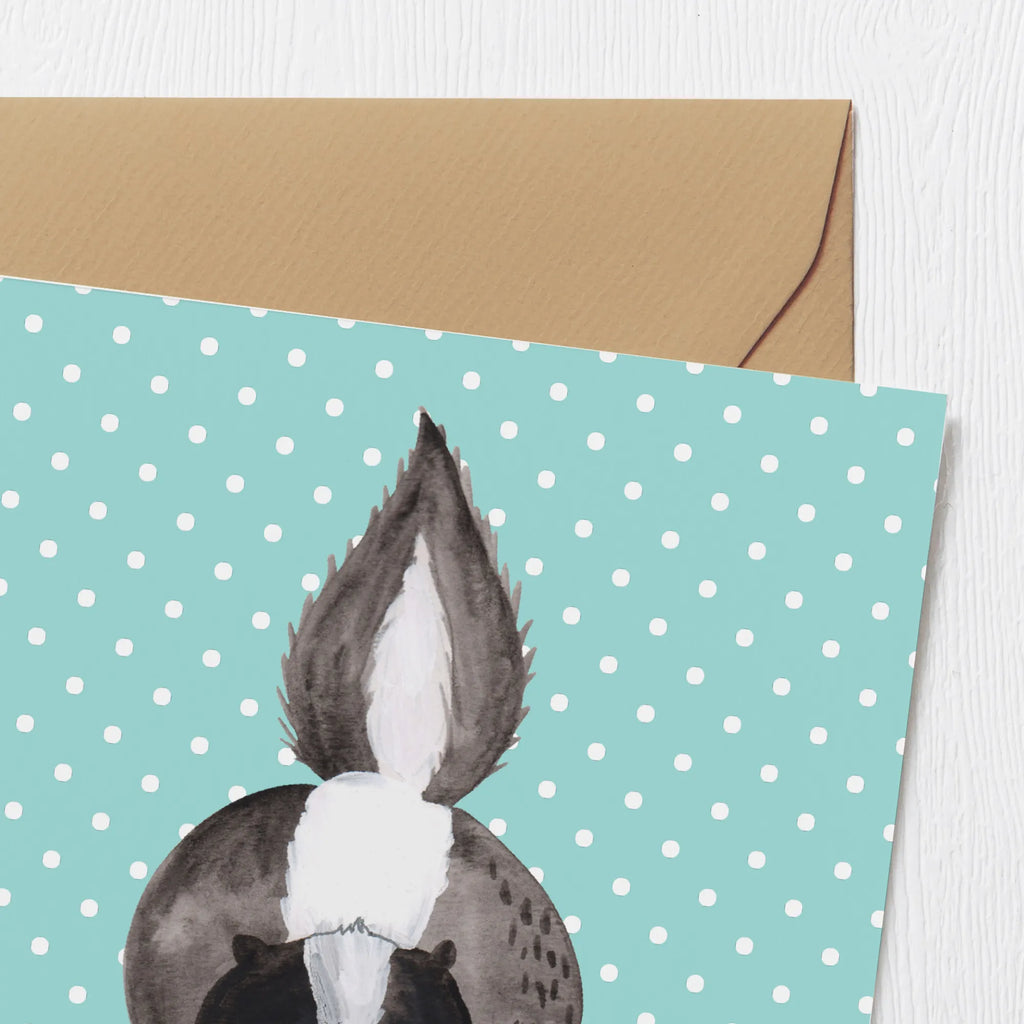 Deluxe Karte Stinktier Angriff Karte, Hochzeitskarte, Klappkarte, Grußkarte, Hochwertige Klappkarte, Geburtstagskarte, Einladungskarte, Hochwertige Grußkarte, Glückwunschkarte, Stinktier, Skunk, Stinki, Drohung, Stinker, Wildtier, wütend, Raubtier