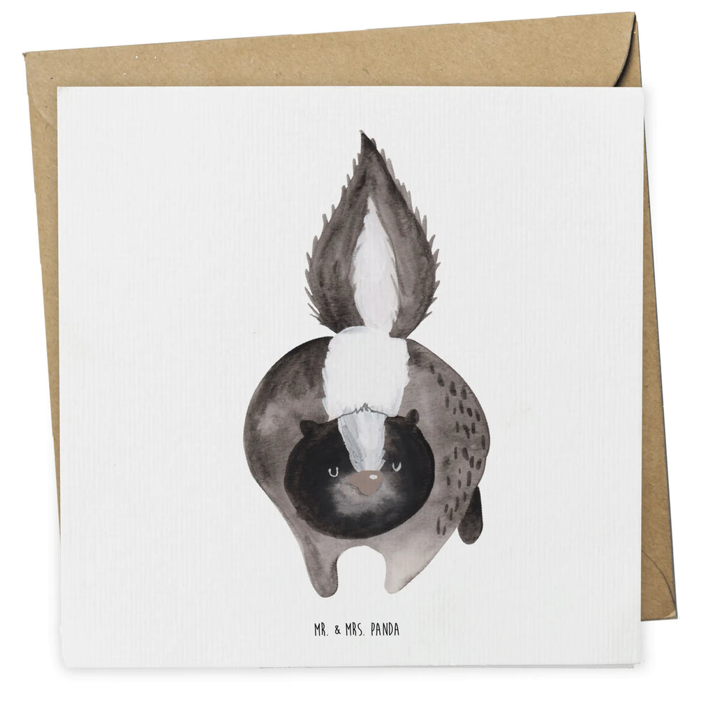 Deluxe Karte Stinktier Angriff Karte, Hochzeitskarte, Klappkarte, Grußkarte, Hochwertige Klappkarte, Geburtstagskarte, Einladungskarte, Hochwertige Grußkarte, Glückwunschkarte, Stinktier, Skunk, Stinki, Drohung, Stinker, Wildtier, wütend, Raubtier