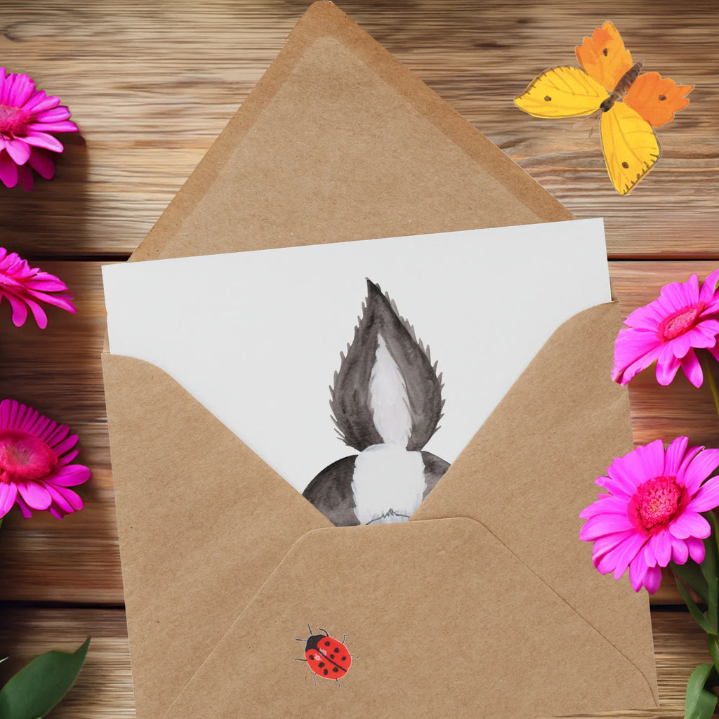 Deluxe Karte Stinktier Angriff Karte, Hochzeitskarte, Klappkarte, Grußkarte, Hochwertige Klappkarte, Geburtstagskarte, Einladungskarte, Hochwertige Grußkarte, Glückwunschkarte, Stinktier, Skunk, Stinki, Drohung, Stinker, Wildtier, wütend, Raubtier