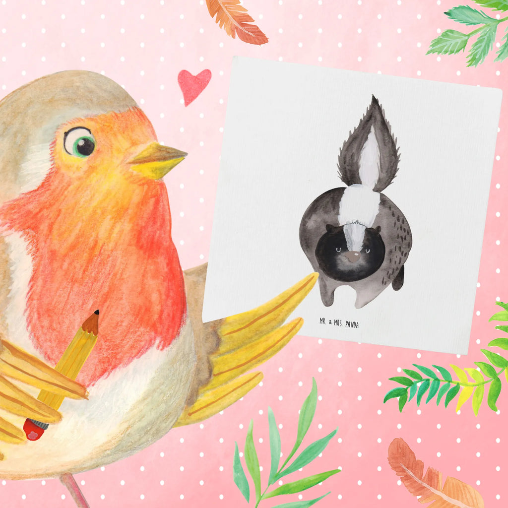 Deluxe Karte Stinktier Angriff Karte, Hochzeitskarte, Klappkarte, Grußkarte, Hochwertige Klappkarte, Geburtstagskarte, Einladungskarte, Hochwertige Grußkarte, Glückwunschkarte, Stinktier, Skunk, Stinki, Drohung, Stinker, Wildtier, wütend, Raubtier