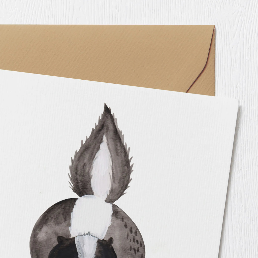 Deluxe Karte Stinktier Angriff Karte, Hochzeitskarte, Klappkarte, Grußkarte, Hochwertige Klappkarte, Geburtstagskarte, Einladungskarte, Hochwertige Grußkarte, Glückwunschkarte, Stinktier, Skunk, Stinki, Drohung, Stinker, Wildtier, wütend, Raubtier
