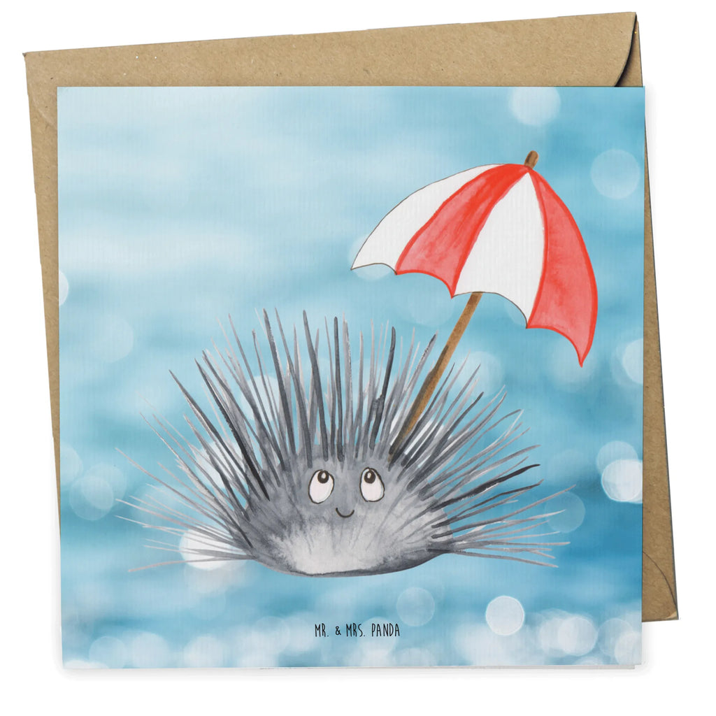 Deluxe Karte Seeigel faltkarte, Klappkarte, Grußkarte, doppelkarte, anlasskarte, Glückwunschkarte, Urlaub, Meerestiere, Meer, Leben, Seeigel, Achtsamkeit, Hier und Jetzt, Lebe, Selbstakzeptanz, Selbstliebe