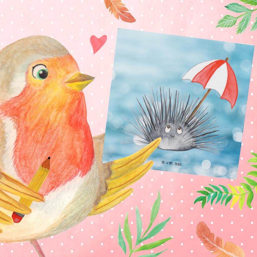 Deluxe Karte Seeigel faltkarte, Klappkarte, Grußkarte, doppelkarte, anlasskarte, Glückwunschkarte, Urlaub, Meerestiere, Meer, Leben, Seeigel, Achtsamkeit, Hier und Jetzt, Lebe, Selbstakzeptanz, Selbstliebe