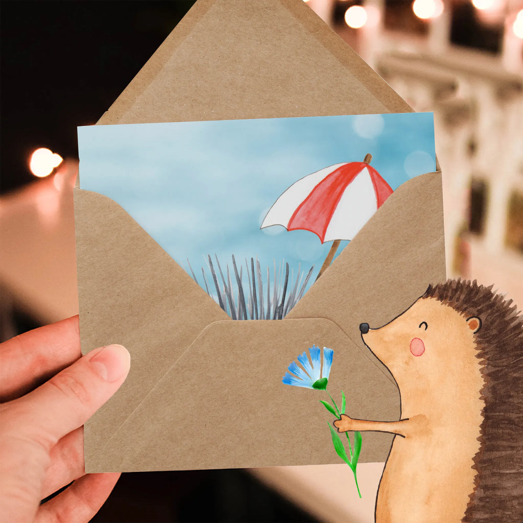 Deluxe Karte Seeigel faltkarte, Klappkarte, Grußkarte, doppelkarte, anlasskarte, Glückwunschkarte, Urlaub, Meerestiere, Meer, Leben, Seeigel, Achtsamkeit, Hier und Jetzt, Lebe, Selbstakzeptanz, Selbstliebe