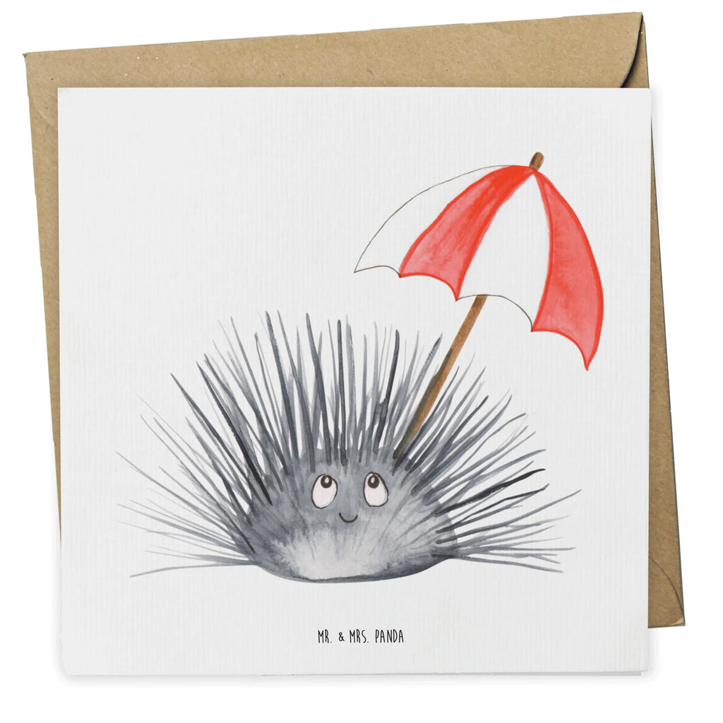 Deluxe Karte Seeigel faltkarte, Klappkarte, Grußkarte, doppelkarte, anlasskarte, Glückwunschkarte, Urlaub, Meerestiere, Meer, Leben, Seeigel, Achtsamkeit, Hier und Jetzt, Lebe, Selbstakzeptanz, Selbstliebe