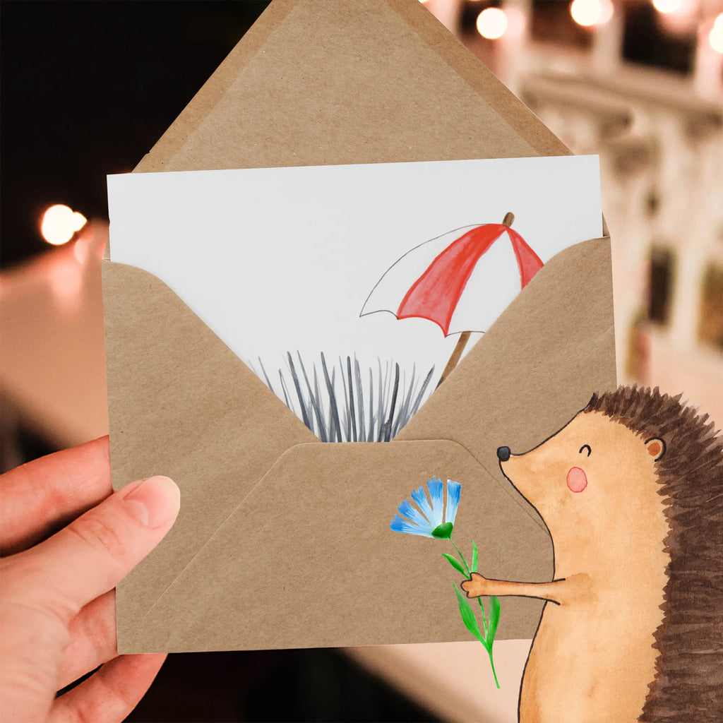 Deluxe Karte Seeigel faltkarte, Klappkarte, Grußkarte, doppelkarte, anlasskarte, Glückwunschkarte, Urlaub, Meerestiere, Meer, Leben, Seeigel, Achtsamkeit, Hier und Jetzt, Lebe, Selbstakzeptanz, Selbstliebe