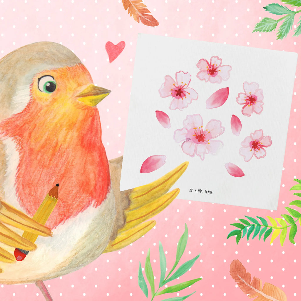 Deluxe Karte Kirschlüten Meer Grußkarte, Hochzeitskarte, Glückwunschkarte, Karte, Klappkarte, Hochwertige Klappkarte, Hochwertige Grußkarte, Geburtstagskarte, Einladungskarte, Kirschblüten, Muster, Blüten, Blumen, Blütenmuster