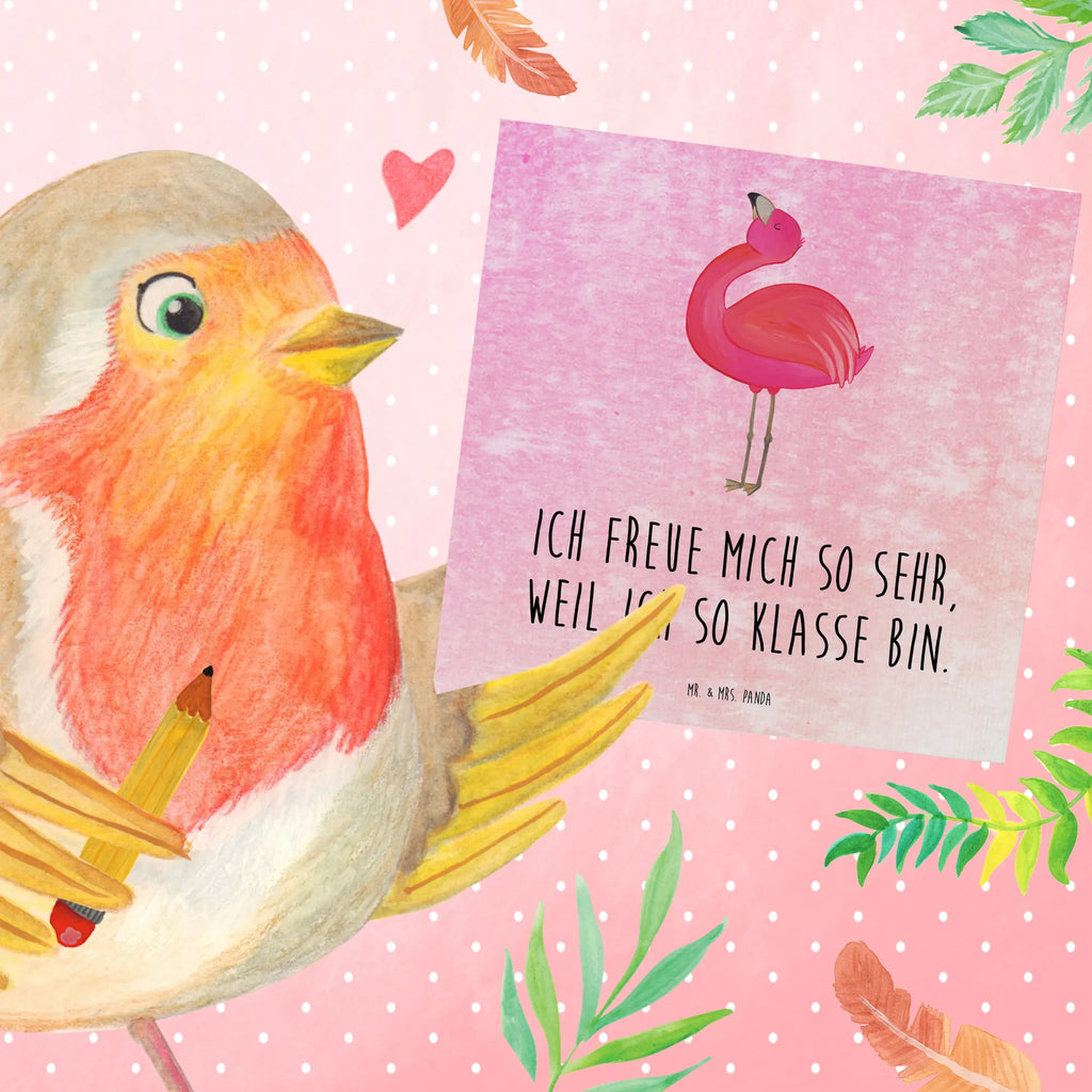 Deluxe Karte Flamingo Stolz Hochwertige Grußkarte, Hochwertige Klappkarte, Einladungskarte, Grußkarte, Geburtstagskarte, Glückwunschkarte, Klappkarte, Hochzeitskarte, Karte, Flamingo, Freude, Freundin, Schwester, stolz, Tochter, Selbstakzeptanz, Selbstliebe, beste Freundin, Mama