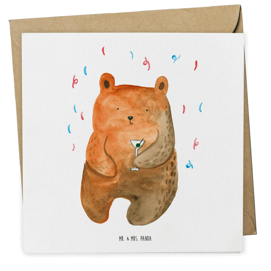 Deluxe Karte Bär Party Hochwertige Grußkarte, Geburtstagskarte, Hochzeitskarte, Einladungskarte, Grußkarte, Klappkarte, Karte, Glückwunschkarte, Hochwertige Klappkarte, Bär, Teddy, Teddybär, Abfeiern, Party, Geschenk, Gute Laune, Geburtstagsgeschenk, Geburtstag, Feiern, Mitbringsel, Lustig