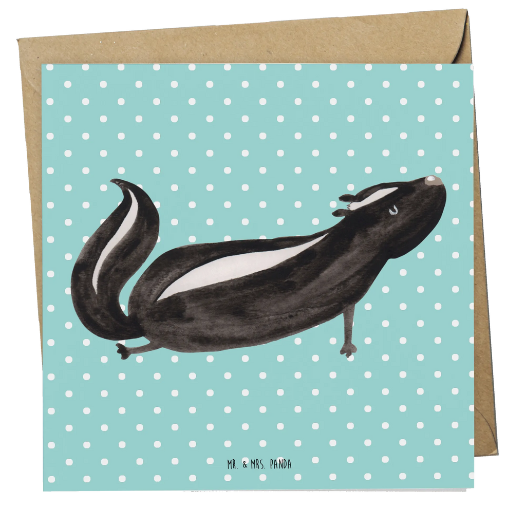 Deluxe Karte Stinktier Yoga anlasskarte, Grußkarte, doppelkarte, Glückwunschkarte, Klappkarte, faltkarte, Stinktier, Skunk, Yoga, Lebe, Stinker, Lache, Raubtier, Namaste, Stinki, Wildtier, Liebe