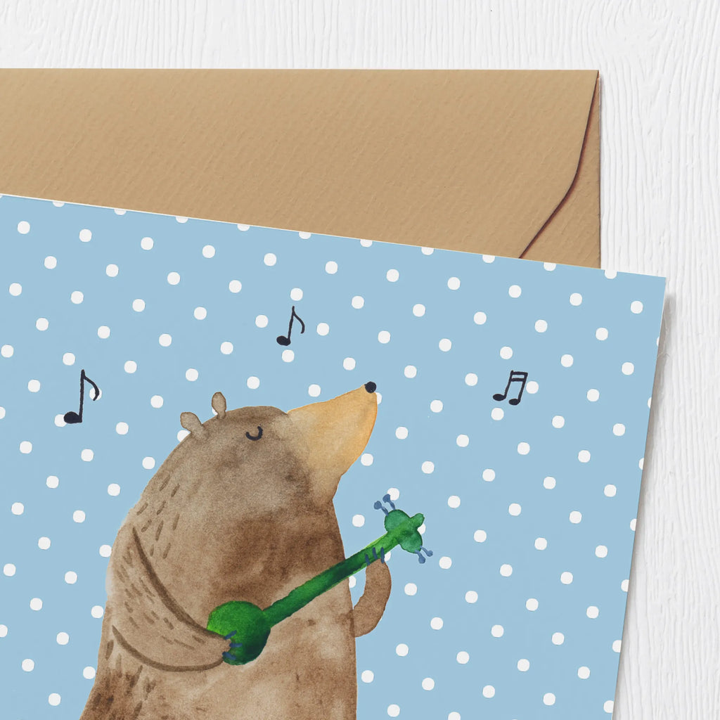 Deluxe Karte Bär Lied anlasskarte, Glückwunschkarte, doppelkarte, Grußkarte, Klappkarte, faltkarte, Teddybär, Teddy, Bär, Valentinstag, Bear, Bärchen, Partner, Geschenk, Song, Liebeslied, Lied, Herz, Frau, Valentine, Freundin, Spruch, Liebe