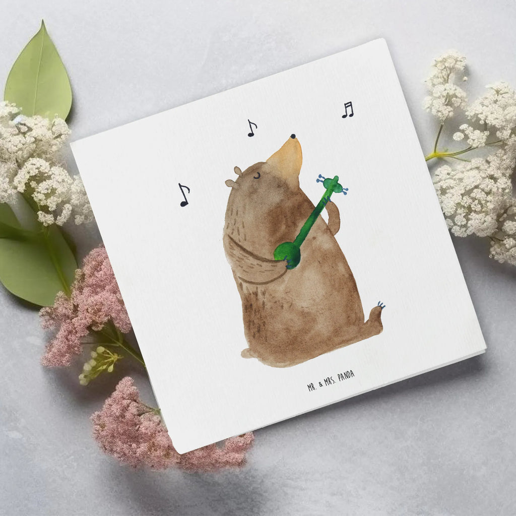 Deluxe Karte Bär Lied anlasskarte, Glückwunschkarte, doppelkarte, Grußkarte, Klappkarte, faltkarte, Teddybär, Teddy, Bär, Valentinstag, Bear, Bärchen, Partner, Geschenk, Song, Liebeslied, Lied, Herz, Frau, Valentine, Freundin, Spruch, Liebe