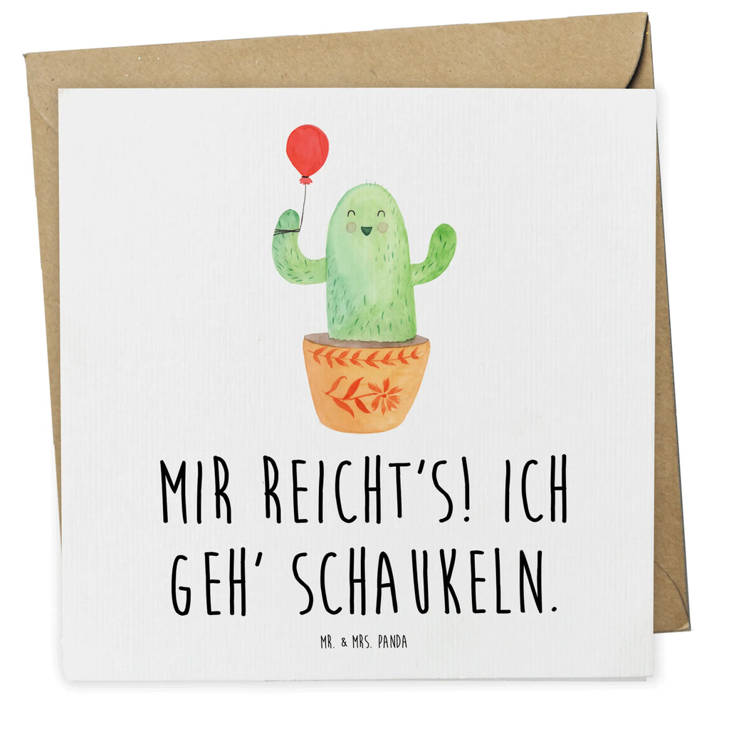 Deluxe Karte Kaktus Luftballon Klappkarte, Grußkarte, doppelkarte, Glückwunschkarte, faltkarte, anlasskarte, Kakteen, Kaktus, Freund, Prüfung, Freundin, Luftballon, Büroalltag, Neustart, Freude, Büro, Ausbildung, Stress