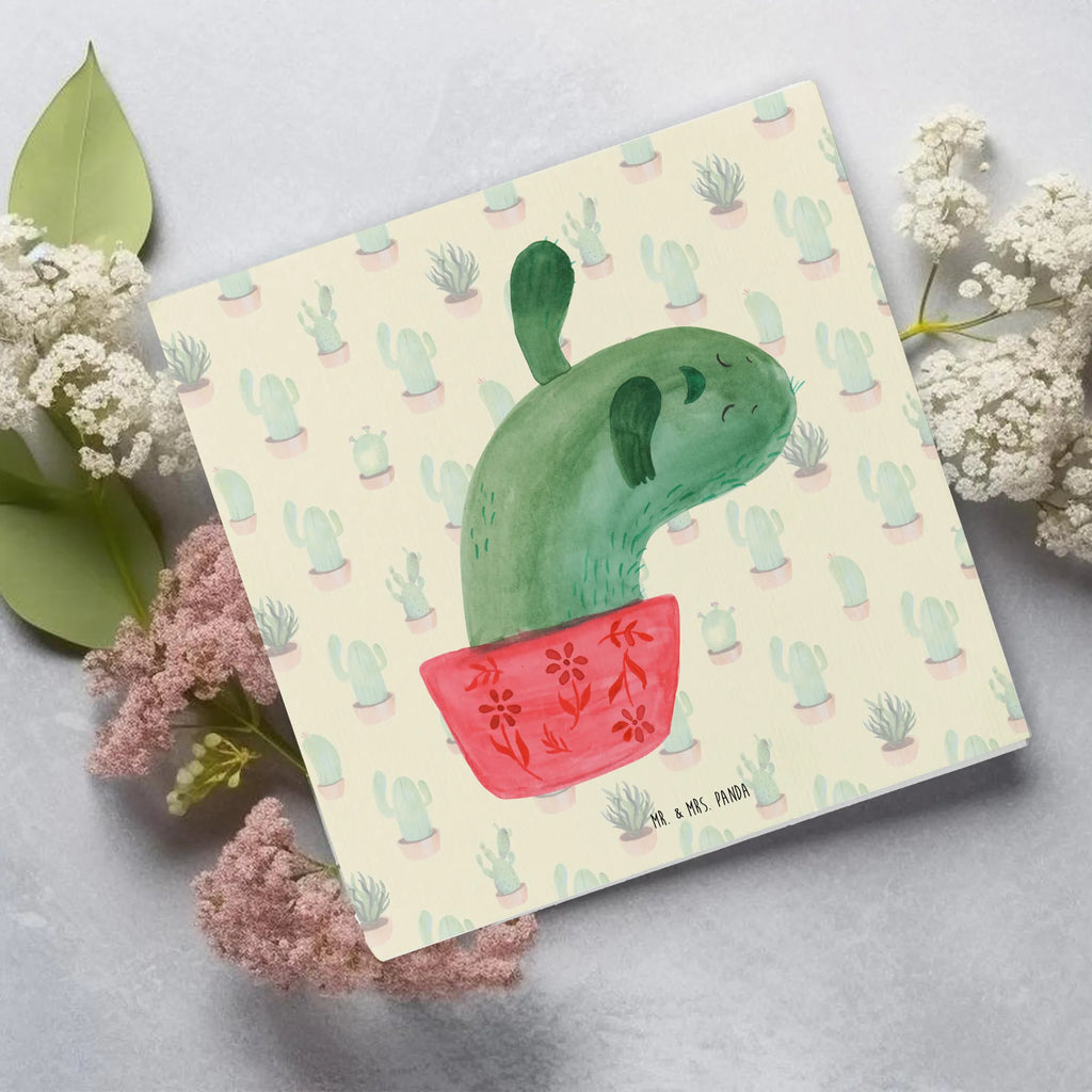 Deluxe Card cactus mummy Grußkarte, Glückwunschkarte, faltkarte, doppelkarte, anlasskarte, Klappkarte, Kakteen, Kaktus, Büroalltag, Motivation, Ärger, Schule, Büro, Quote, Kaktusliebe