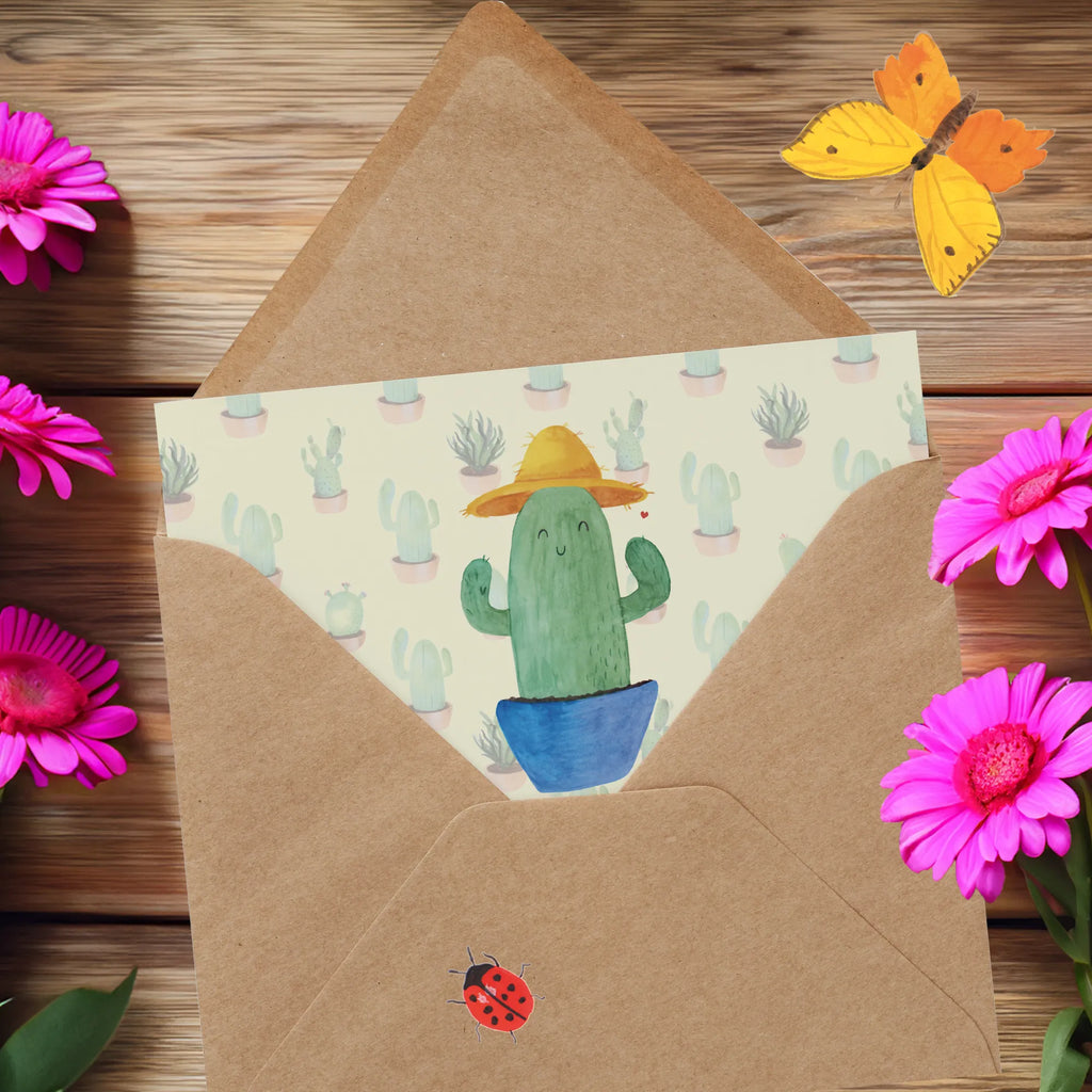 Deluxe Karte Kaktus Hut Klappkarte, doppelkarte, anlasskarte, faltkarte, Glückwunschkarte, Grußkarte, Kakteen, Kaktus, Weltreise, Motivation, Städtetrip, Kaktusliebe, Weltenbummler, Reisen, Reisetagebuch, Spruch, Geschenkidee