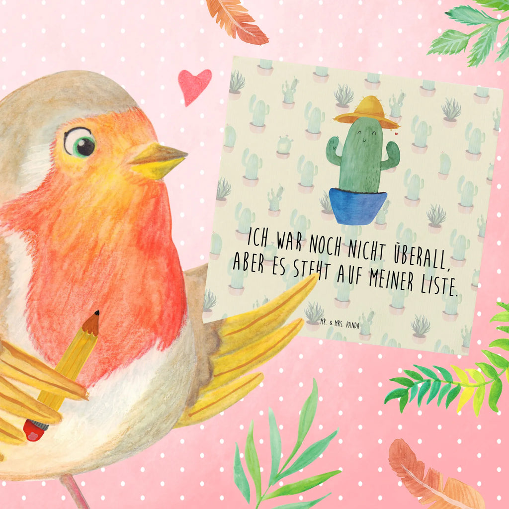 Deluxe Karte Kaktus Hut Klappkarte, doppelkarte, anlasskarte, faltkarte, Glückwunschkarte, Grußkarte, Kakteen, Kaktus, Weltreise, Motivation, Städtetrip, Kaktusliebe, Weltenbummler, Reisen, Reisetagebuch, Spruch, Geschenkidee