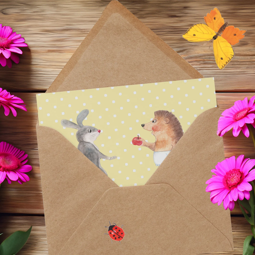 Deluxe Card Hare Hedgehog Geburtstagskarte, Hochwertige Klappkarte, Karte, Hochwertige Grußkarte, Grußkarte, Glückwunschkarte, Klappkarte, Hochzeitskarte, Einladungskarte, Tiermotive, Gute Laune, lustige Sprüche, Tiere, Trösten, Igel und Hase, Spruch romantisch, Trennungsschmerz, Igel, Liebeskummer Geschenk, Hase, Herzschmerz, Liebe Spruch