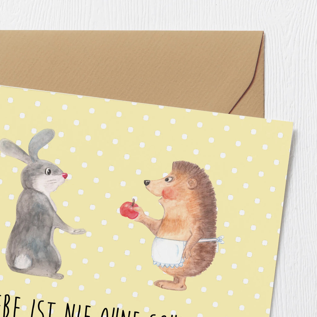 Deluxe Card Hare Hedgehog Geburtstagskarte, Hochwertige Klappkarte, Karte, Hochwertige Grußkarte, Grußkarte, Glückwunschkarte, Klappkarte, Hochzeitskarte, Einladungskarte, Tiermotive, Gute Laune, lustige Sprüche, Tiere, Trösten, Igel und Hase, Spruch romantisch, Trennungsschmerz, Igel, Liebeskummer Geschenk, Hase, Herzschmerz, Liebe Spruch