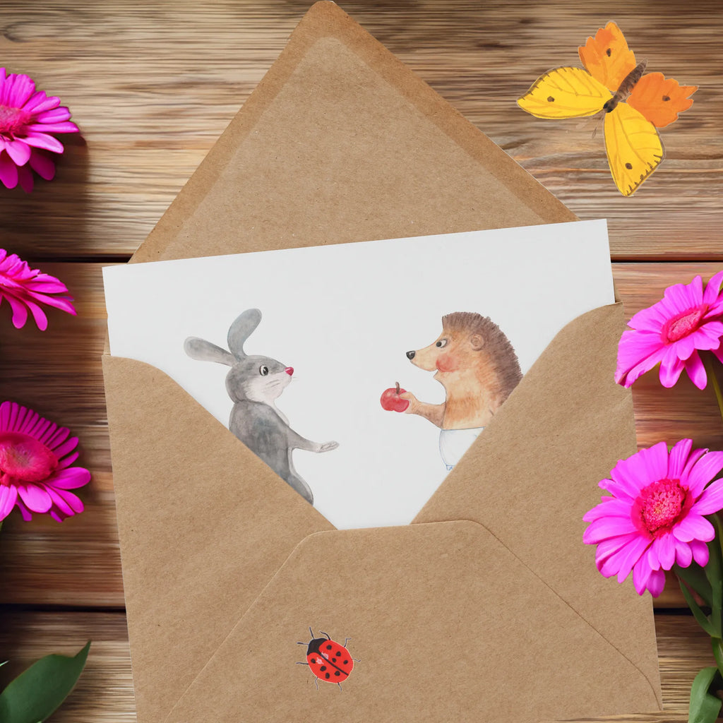 Deluxe Card Hare Hedgehog Geburtstagskarte, Hochwertige Klappkarte, Karte, Hochwertige Grußkarte, Grußkarte, Glückwunschkarte, Klappkarte, Hochzeitskarte, Einladungskarte, Tiermotive, Gute Laune, lustige Sprüche, Tiere, Trösten, Igel und Hase, Spruch romantisch, Trennungsschmerz, Igel, Liebeskummer Geschenk, Hase, Herzschmerz, Liebe Spruch
