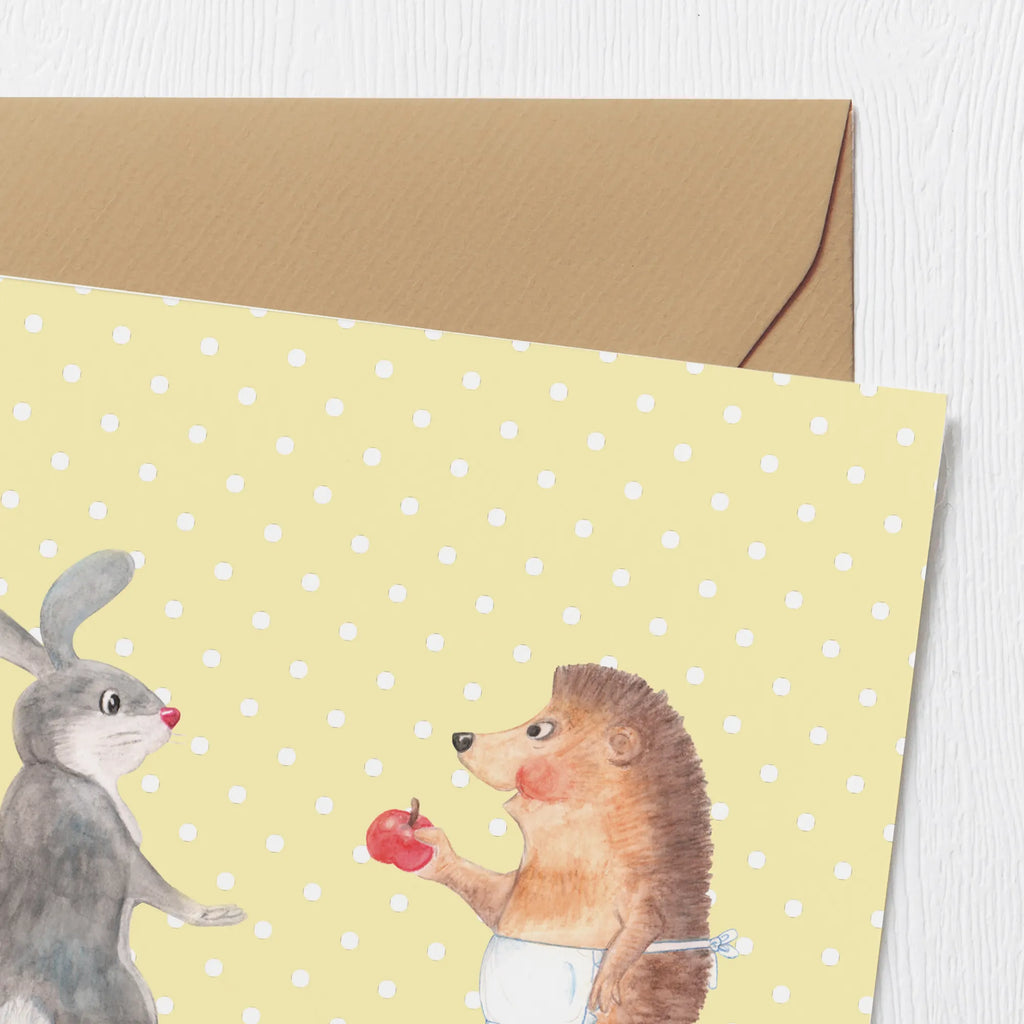 Deluxe Card Hare Hedgehog Geburtstagskarte, Hochwertige Klappkarte, Karte, Hochwertige Grußkarte, Grußkarte, Glückwunschkarte, Klappkarte, Hochzeitskarte, Einladungskarte, Tiermotive, Gute Laune, lustige Sprüche, Tiere, Trösten, Igel und Hase, Spruch romantisch, Trennungsschmerz, Igel, Liebeskummer Geschenk, Hase, Herzschmerz, Liebe Spruch