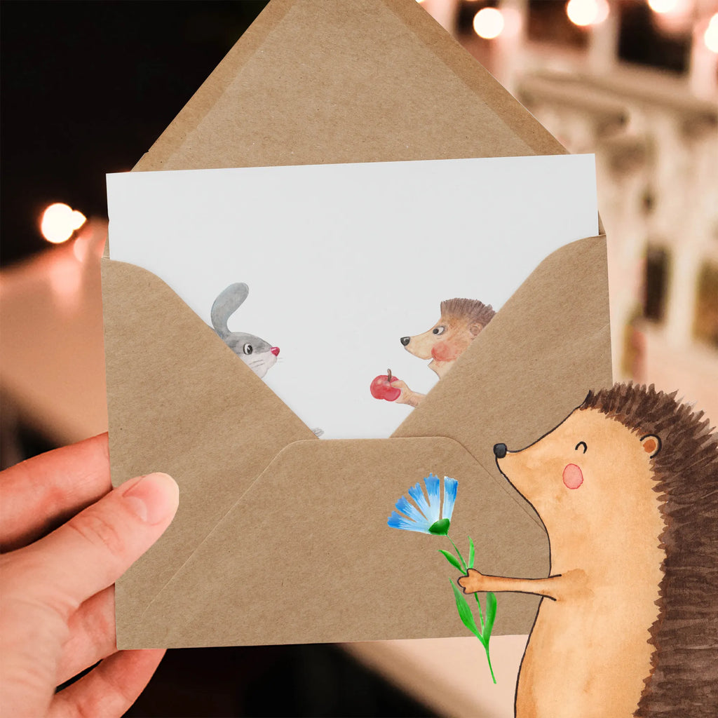Deluxe Card Hare Hedgehog Geburtstagskarte, Hochwertige Klappkarte, Karte, Hochwertige Grußkarte, Grußkarte, Glückwunschkarte, Klappkarte, Hochzeitskarte, Einladungskarte, Tiermotive, Gute Laune, lustige Sprüche, Tiere, Trösten, Igel und Hase, Spruch romantisch, Trennungsschmerz, Igel, Liebeskummer Geschenk, Hase, Herzschmerz, Liebe Spruch
