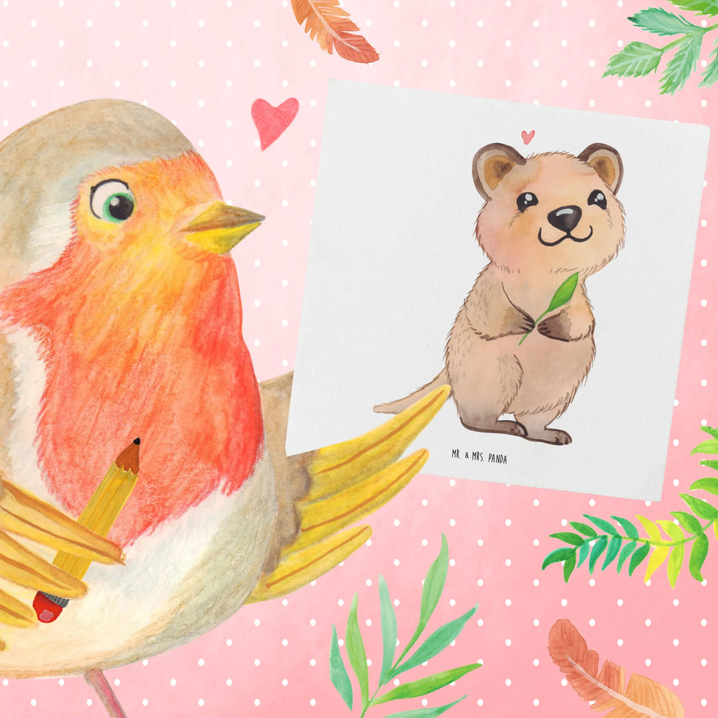 Deluxe Karte Quokka Happy Hochwertige Klappkarte, Hochzeitskarte, Karte, Einladungskarte, Grußkarte, Geburtstagskarte, Klappkarte, Glückwunschkarte, Hochwertige Grußkarte, Tiermotive, Gute Laune, lustige Sprüche, Tiere, Lustiger Spruch, Quokka, Dinge erledigen, Verschieben, Aufschieberitis, Niedliches Tier