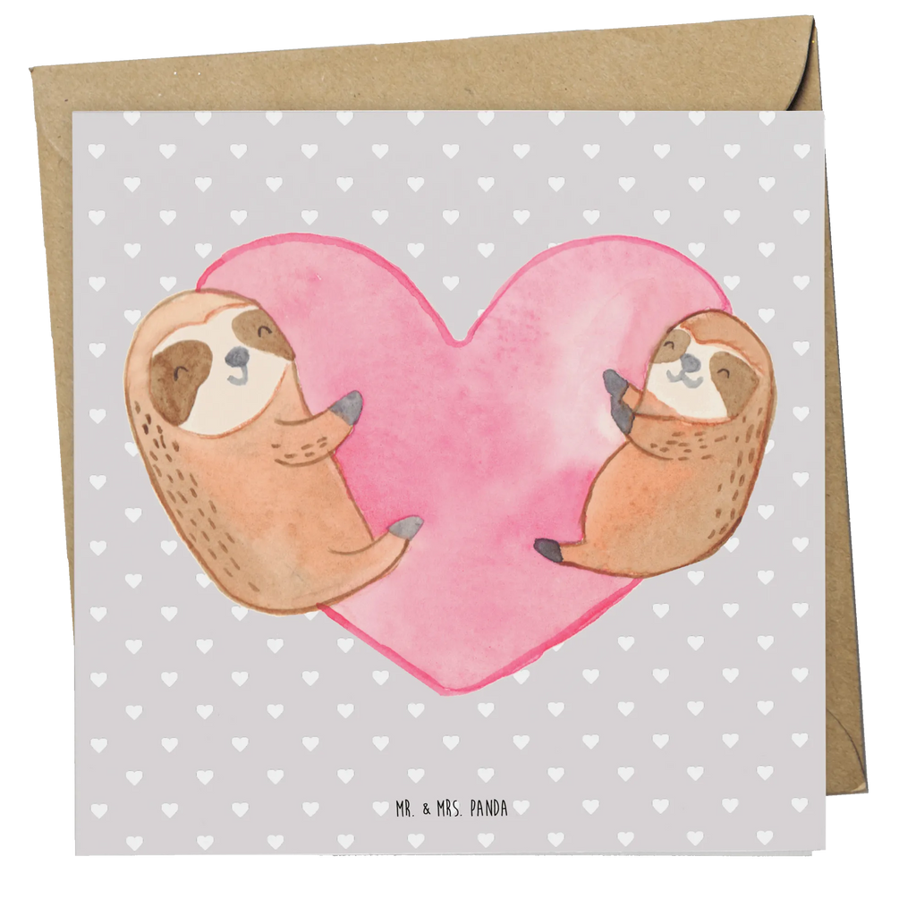 Deluxe Karte Faultiere Herz anlasskarte, Glückwunschkarte, doppelkarte, Grußkarte, faltkarte, Klappkarte, Verlobung, Freundin, Partner, Freund, Ehemann, Ehefrau, Heiraten, Heiratsantrag, Liebe, Hocheitstag, Liebesgeschenk, Jahrestag, Hochzeitstag, Liebesbeweis, für Männer, Valentinstag, für Ehemann, Geschenk für Frauen, Mitbringsel, Geschenk für Partner, Geschenk für Freundin