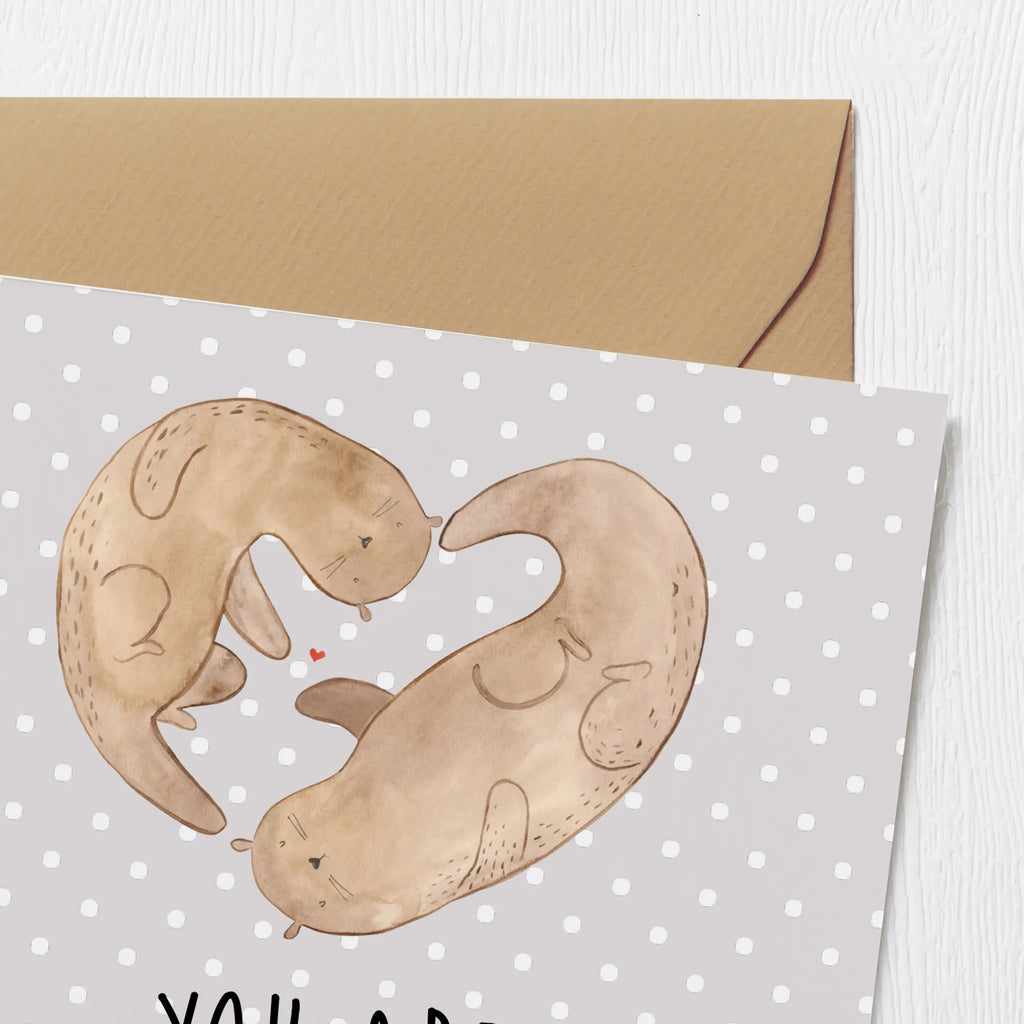Deluxe Karte Otter Herz Geburtstagskarte, Hochwertige Grußkarte, Karte, Einladungskarte, Hochzeitskarte, Glückwunschkarte, Klappkarte, Grußkarte, Hochwertige Klappkarte, Otter, Fischotter, Seeotter, Liebesbeweis, Love you, Hochzeitstag, Jahrestag, Herz, Bessere Hälfte, Liebesgeschenk, Verlobung, Liebe, gemeinsames Leben