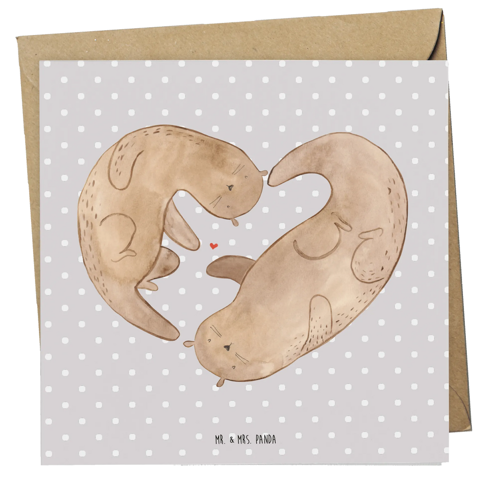 Deluxe Karte Otter Herz Geburtstagskarte, Hochwertige Grußkarte, Karte, Einladungskarte, Hochzeitskarte, Glückwunschkarte, Klappkarte, Grußkarte, Hochwertige Klappkarte, Otter, Fischotter, Seeotter, Liebesbeweis, Love you, Hochzeitstag, Jahrestag, Herz, Bessere Hälfte, Liebesgeschenk, Verlobung, Liebe, gemeinsames Leben