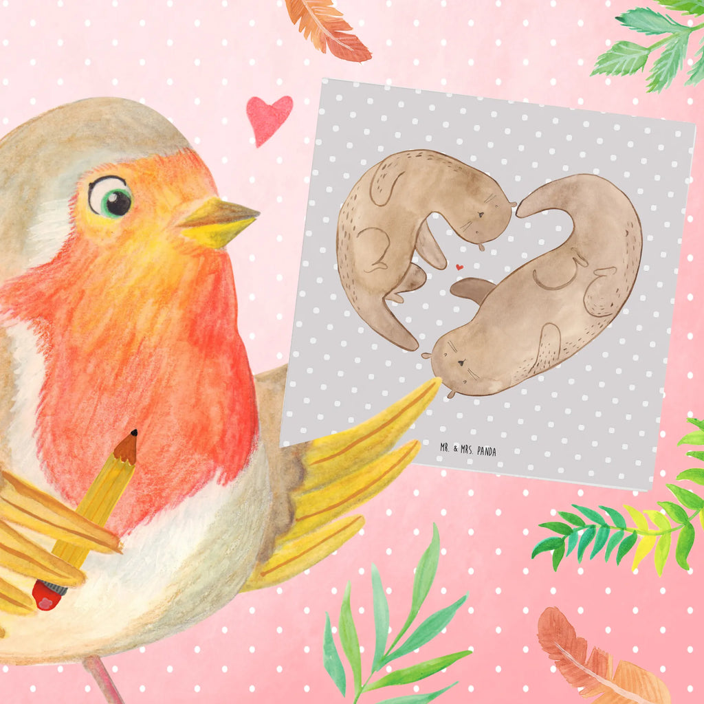 Deluxe Karte Otter Herz Geburtstagskarte, Hochwertige Grußkarte, Karte, Einladungskarte, Hochzeitskarte, Glückwunschkarte, Klappkarte, Grußkarte, Hochwertige Klappkarte, Otter, Fischotter, Seeotter, Liebesbeweis, Love you, Hochzeitstag, Jahrestag, Herz, Bessere Hälfte, Liebesgeschenk, Verlobung, Liebe, gemeinsames Leben