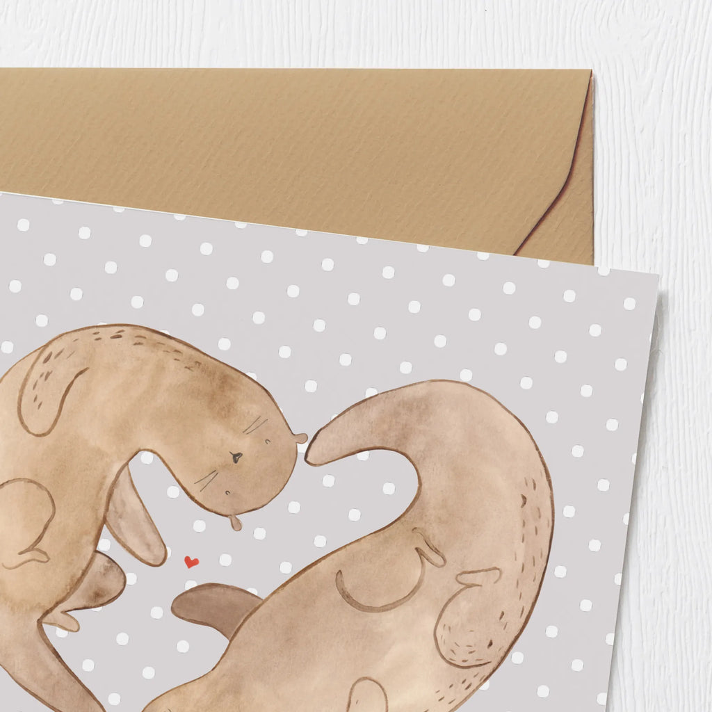 Deluxe Karte Otter Herz Geburtstagskarte, Hochwertige Grußkarte, Karte, Einladungskarte, Hochzeitskarte, Glückwunschkarte, Klappkarte, Grußkarte, Hochwertige Klappkarte, Otter, Fischotter, Seeotter, Liebesbeweis, Love you, Hochzeitstag, Jahrestag, Herz, Bessere Hälfte, Liebesgeschenk, Verlobung, Liebe, gemeinsames Leben