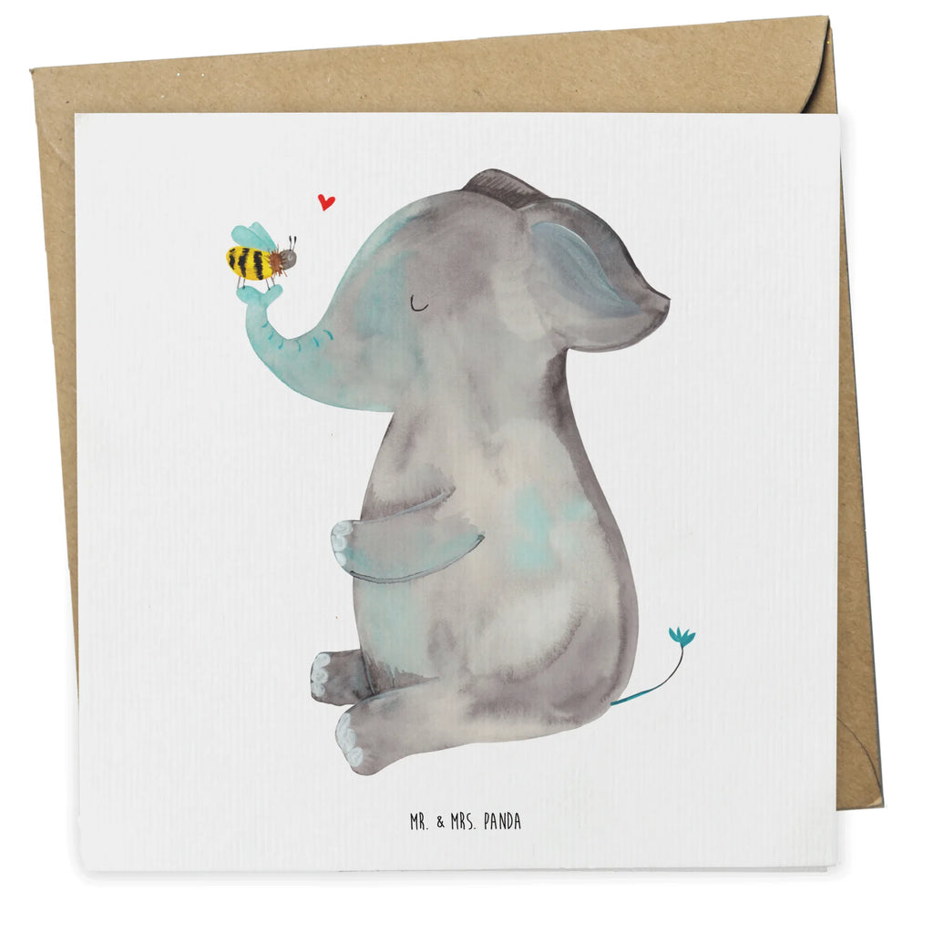 Deluxe Karte Elefant Biene Klappkarte, Glückwunschkarte, Grußkarte, faltkarte, doppelkarte, anlasskarte, Tiere, Lustige Sprüche, Tiermotive, Gute Laune, Liebesspruch, Jahrestag, Hochzeitsgeschenk, Biene, Liebesbeweis, Liebe, Heiratsantrag, Elefant, Liebesgeschenk