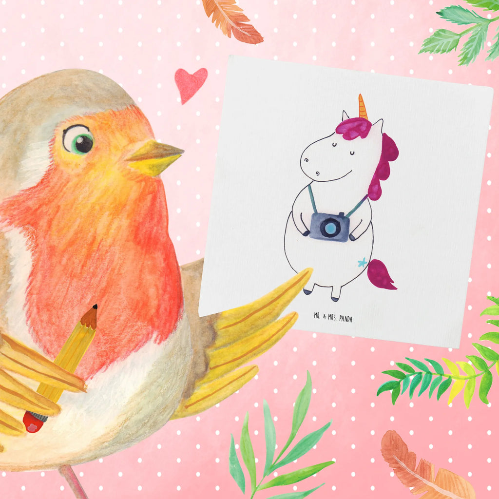 Deluxe Karte Einhorn Fotograf Karte, Geburtstagskarte, Glückwunschkarte, Hochzeitskarte, Grußkarte, Einladungskarte, Klappkarte, Hochwertige Grußkarte, Hochwertige Klappkarte, Einhorn, Einhörner, Einhorn Deko, Unicorn, Reisen, Fotografie, Weltreise, Kurztrip, Weltenbummler, Urlaub, Tourist, Kamera, Fotograf, Reise, Städtereise