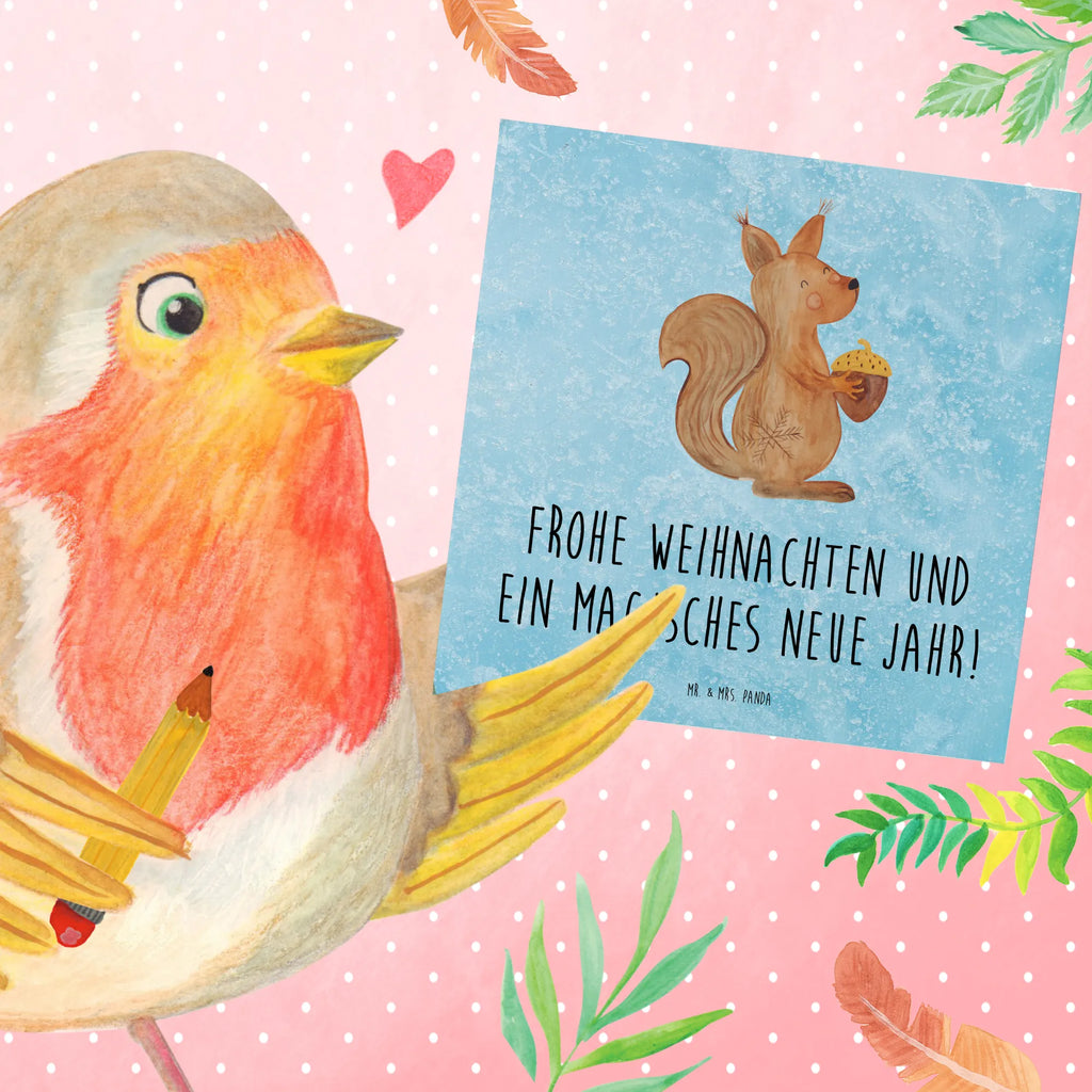 Deluxe Karte Eichhörnchen Weihnachten Hochwertige Klappkarte, Grußkarte, Geburtstagskarte, Einladungskarte, Hochwertige Grußkarte, Karte, Klappkarte, Glückwunschkarte, Hochzeitskarte, Winter, Weihnachten, Weihnachtsdeko, Nikolaus, Advent, Heiligabend, Wintermotiv, Neujahr, Frohes neues Jahr, Vogel, Frohe Weihnachten, Guten Rutsch, Weihnachtsgruß, Weihnachtsmotiv