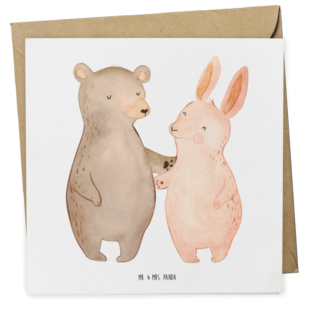 Deluxe Karte Bär und Hase Umarmen Geburtstagskarte, Karte, Klappkarte, Einladungskarte, Grußkarte, Hochwertige Grußkarte, Glückwunschkarte, Hochwertige Klappkarte, Hochzeitskarte, Liebe, Partner, Freund, Freundin, Ehemann, Ehefrau, Heiraten, Verlobung, Heiratsantrag, Liebesgeschenk, Jahrestag, Hocheitstag, best friends, bester Freund, Freunde, Bärchen, Hase, Bär