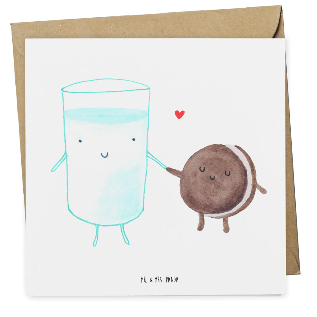 Deluxe Karte Milch Keks faltkarte, Grußkarte, doppelkarte, Klappkarte, anlasskarte, Glückwunschkarte, Tiermotive, Gute Laune, Tiere, Lustige Sprüche, Kekse, Motiv Süß, Perfektes Paar, Milk, Kaffee, Einladung Frühstück, Keks, Romantisch, Cookie, Milch