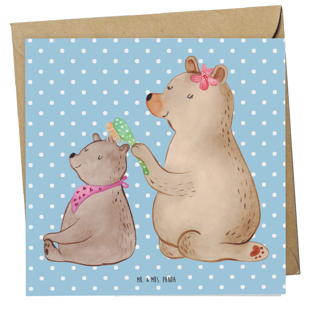 Deluxe Karte Bär Kind Geburtstagskarte, Einladungskarte, Grußkarte, Karte, Klappkarte, Hochzeitskarte, Glückwunschkarte, Hochwertige Klappkarte, Hochwertige Grußkarte, Familie, Vatertag, Muttertag, Bruder, Schwester, Mama, Papa, Oma, Opa, Geschenk, Mutti, Mutter